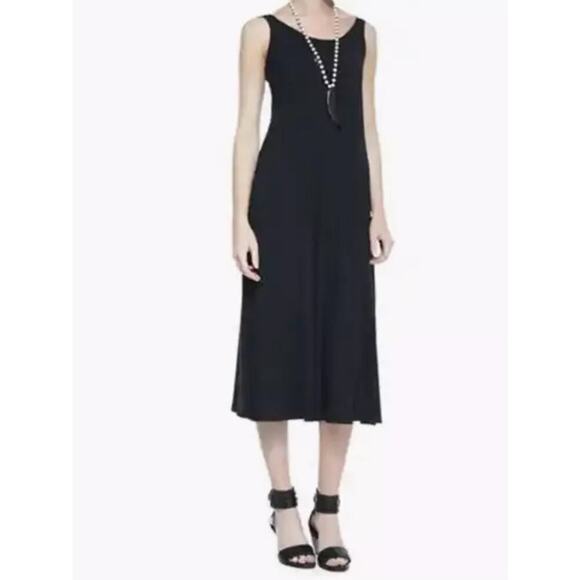 Eileen Fisher Cross Back Strap Midi Dress - Picture 1 of 11